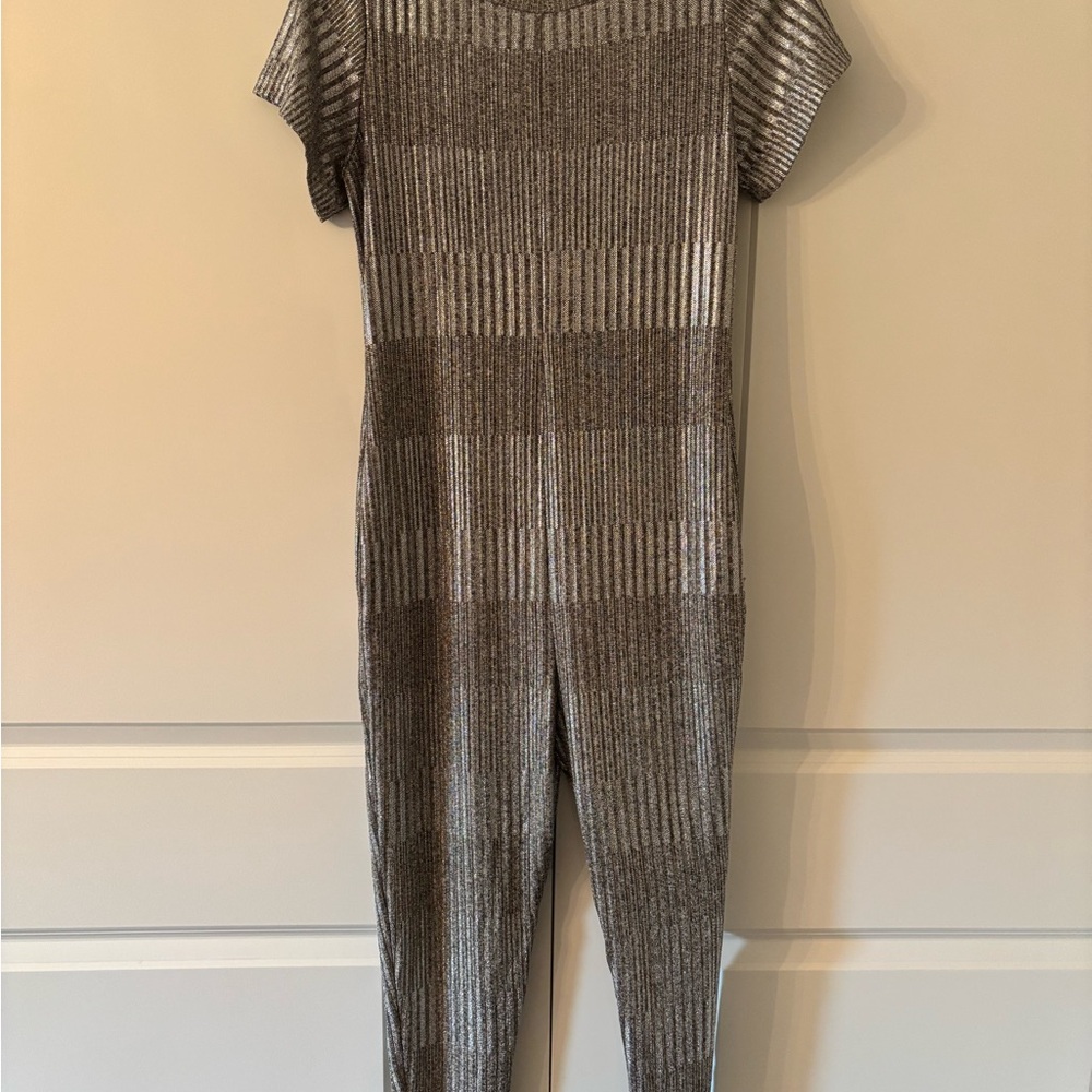 Smash + Tess Gray Heathered Jumpsuit with Tapered Legs